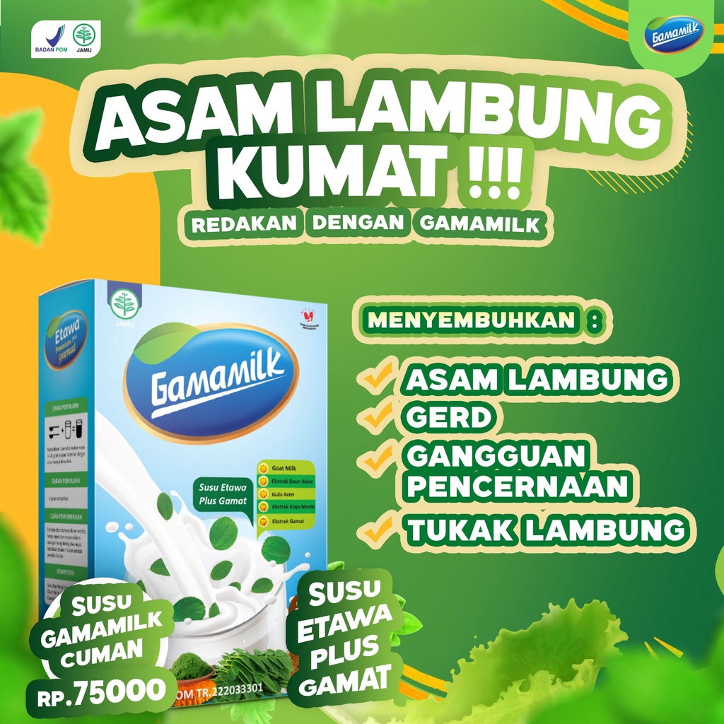 GAMAMILK Susu Etawa Gamat  Solusi Atasi Asam Lambung, Tukak Lambung, Gerd, dan Maag