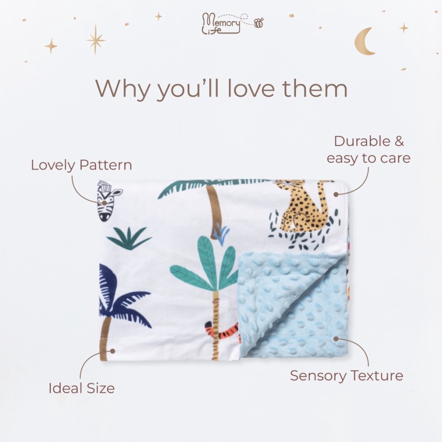 Memorylife Essentials - Kokoru Zoo Minky Blanket | Selimut Bayi Premium