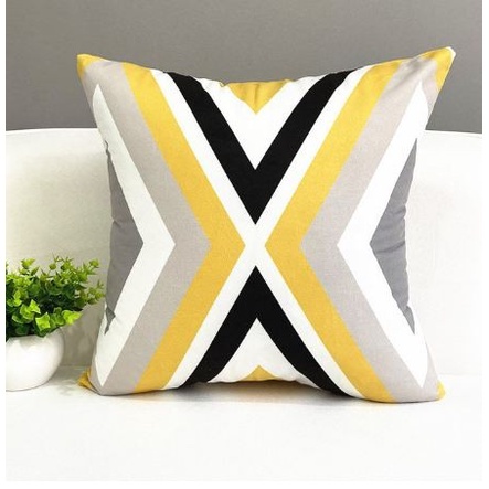 NP - Pillow Cushion Cover Yellow Series 45 x 45 / Sarung Bantal Sofa