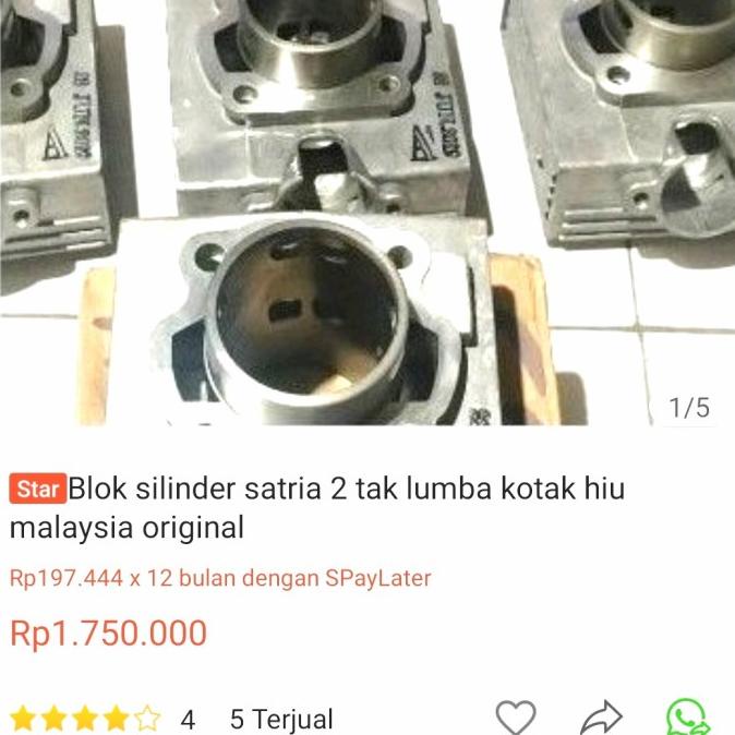#####] Blok blok silinder satria 2 tak lumba kotak hiu lscm malaysia ori