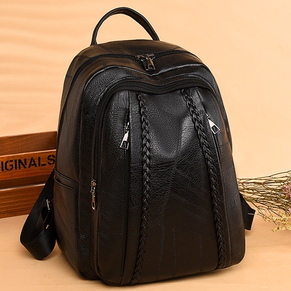 TAS RANSEL WANITA BACKPACK IMPORT KULIT HITAM BANAYA TA749B5 GENDONG PUNGGUNG CEWEK KOREA SEKOLAH KULIAH KERJA KEKINIAN REMAJA FASHION BRANDED BATAM PREMIUM