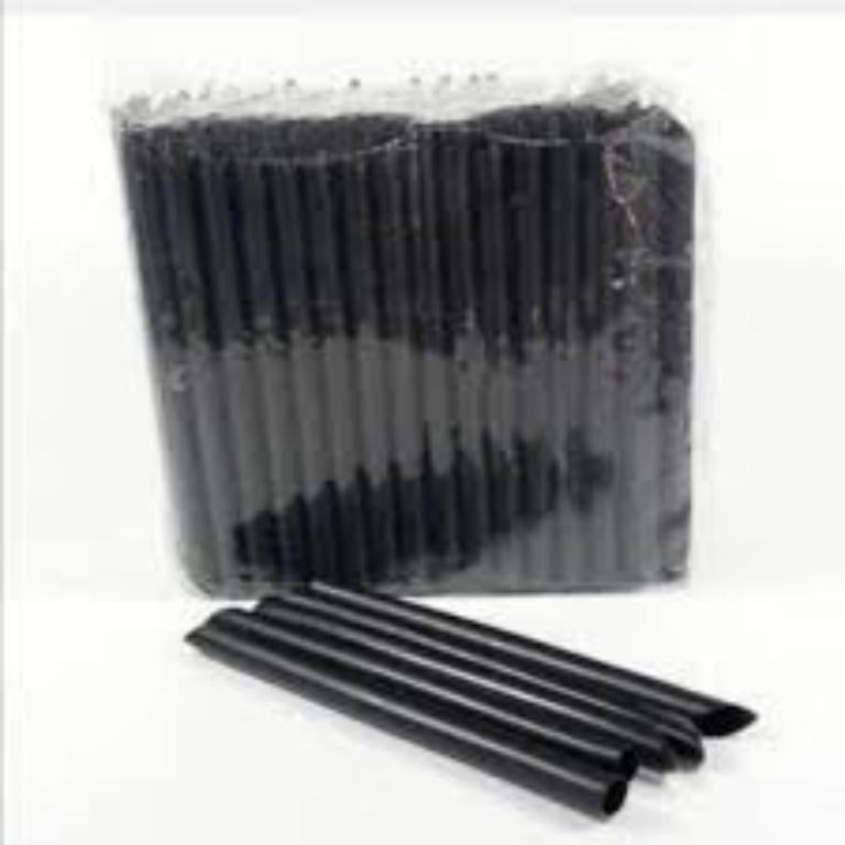 Sedotan Steril Bubble Hitam / Sedotan Boba Steril 12mm isi 100 Pcs