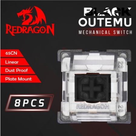 Switch mechanical redragon outemu 8pcs dustproof linear red black blue brown roms-dp bk rd bl br