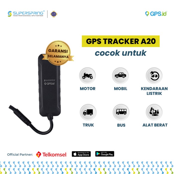GPS TRACKER TRACKING A20 SUPERSPRING SUPER SPRING PENGGANTI VT-20e