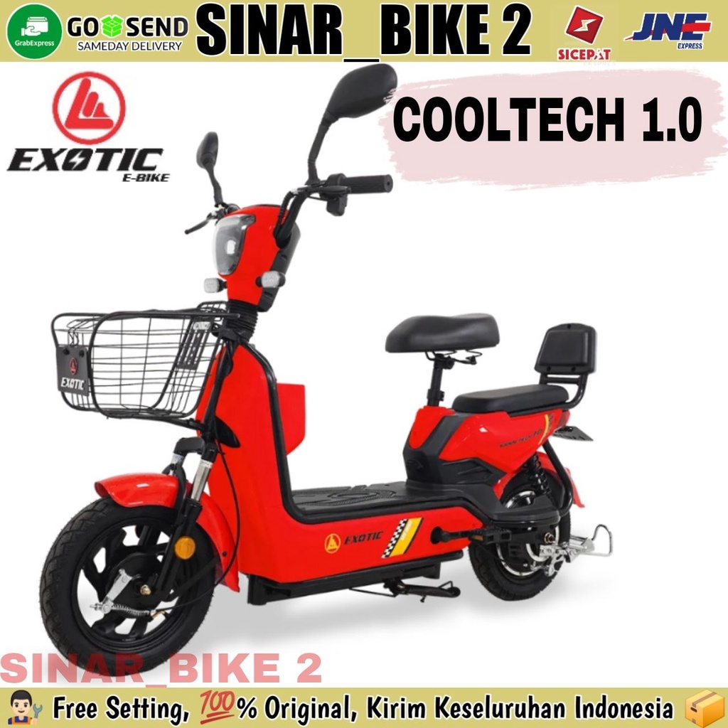 Sepeda Listrik EXOTIC GROZA MX Removable Battery ElectricBike  500 Watt &amp; Exotic Cooltech 1.0 500 Watt