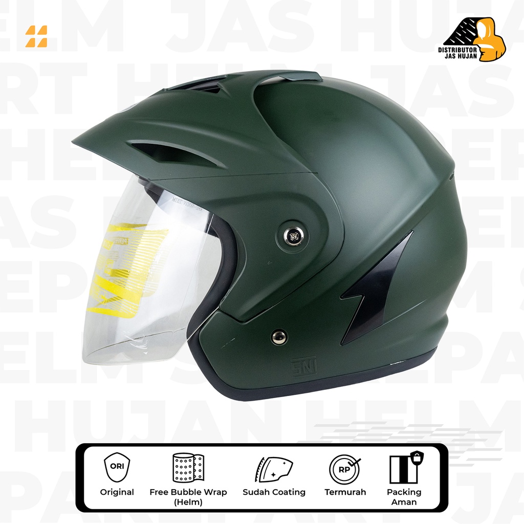 Helm Dewasa Ukuran Besar XL XXL Army