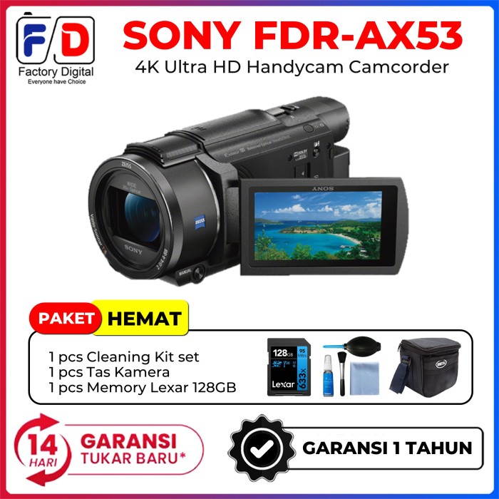 Camco Handycam Sony Fdr-Ax53 Ax53 4K Ultra Hd Handycam Camcorder