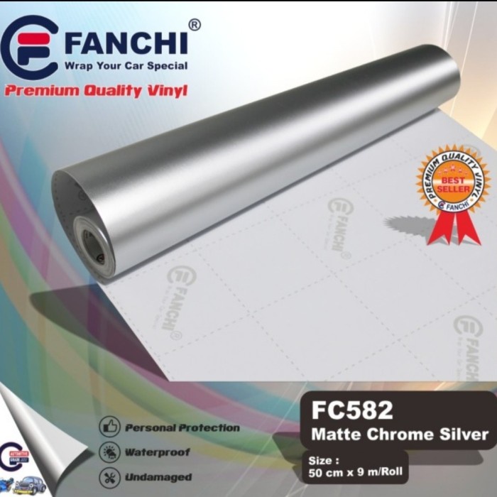 

Terlaris Sticker Fanchi Fc582 Matt Chrome Silver Metallic Metalik Doff