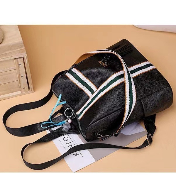 TAS RANSEL WANITA IMPORT KULIT HITAM SANTOSILA TA768B5 BACKPACK SEKOLAH GENDONG PUNGGUNG KERJA KULIAH BESAR CEWEK KOREA MURAH PREMIUM BRANDED BATAM REMAJA KEKINIAN