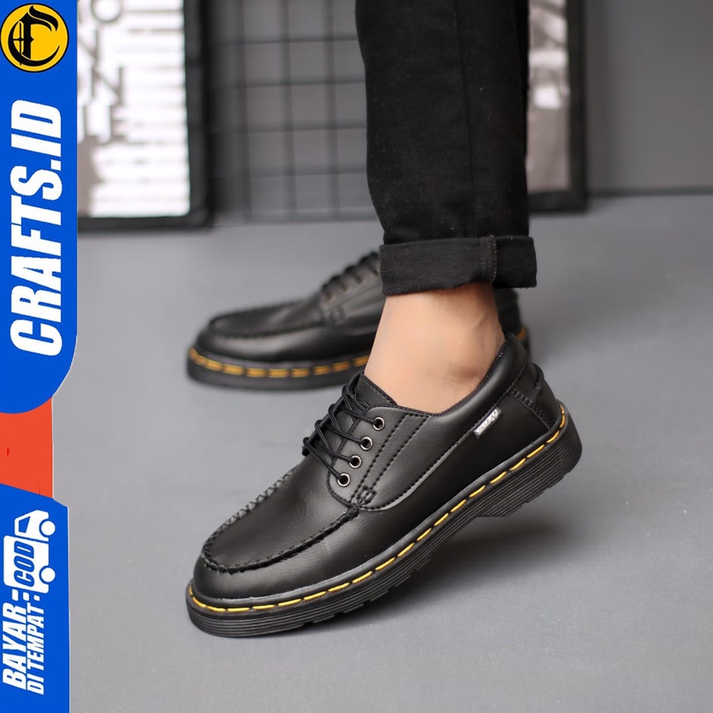 Sepatu Docmart Pantofel Formal Low Boots Kerja Pria Crafts Voker