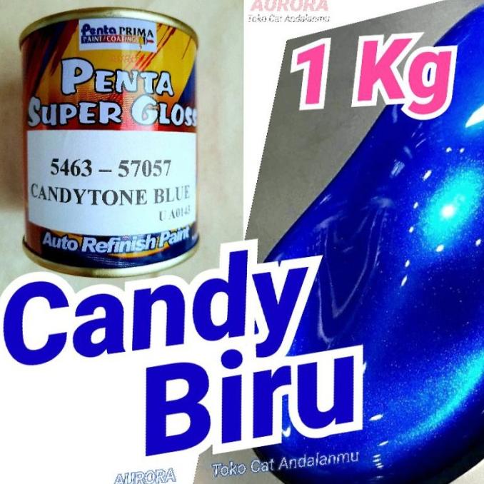 $+$+$+$+] Cat Biru Candytone Blue 1Kg Penta Super Gloss CandyTransparan Cendi
