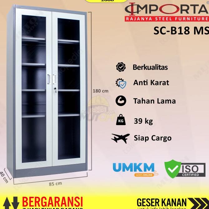 

Terbaik Importa Sc-B18 Bt Ms Lemari Arsip Besi Pintu Swing Kaca Stok Terbatas