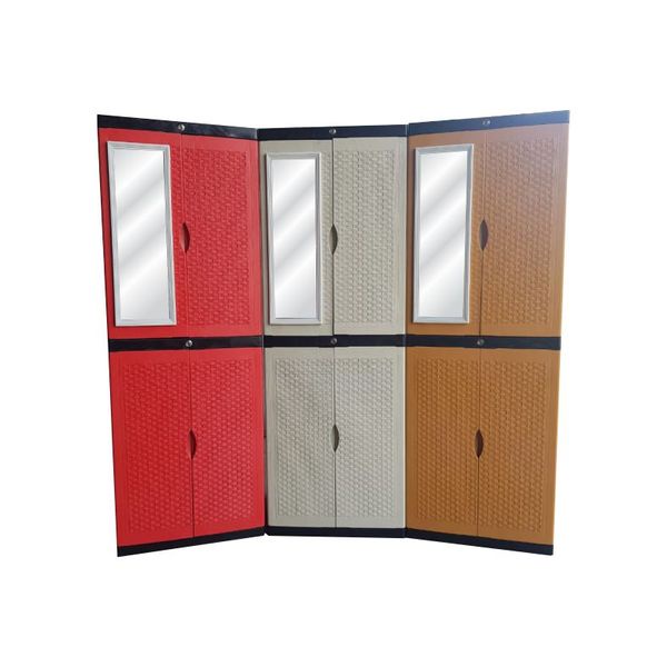 Lemari Ind Diva Super 04 Kaca / lemari pakaian / lemari kotak susun kaca plastik tebal kuat