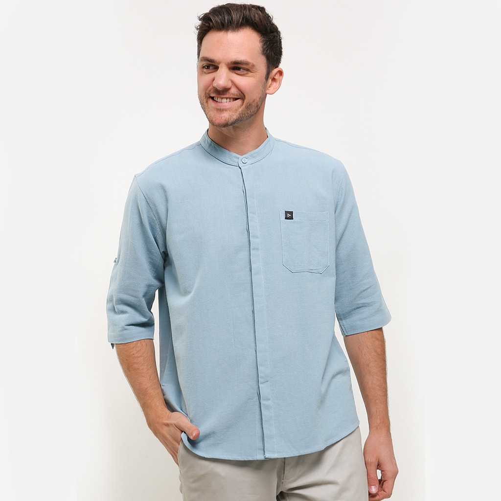 Brand Revolution - Kemeja Koko Pria Reguler Neshfal Shirt Blue