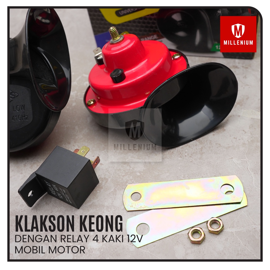 KLAKSON KEONG DCS BLACK TWIN TONE UNTUK MOBIL &amp; MOTOR 12V UNIVERSAL