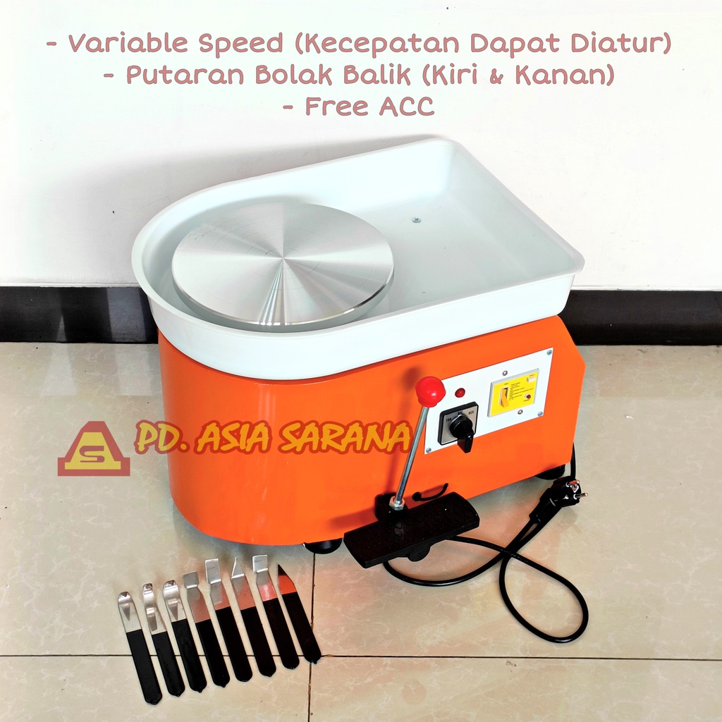 Electric Clay Pottery Wheel Mesin Tembikar Pot Tanah Liat Putar PT02