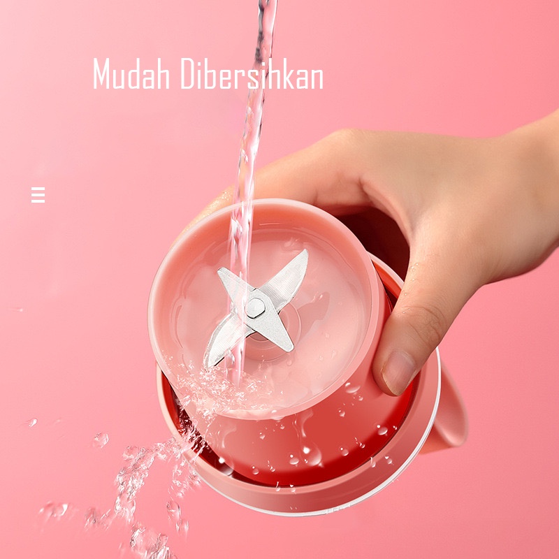 Hangyan Blender Portable Mini Chopper 350ml Juicer Buah Dan Sayur 4 Mata Pisau Blender Jus Mini Praktis