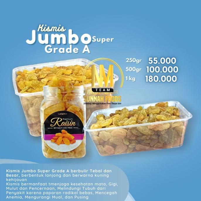 

KISMIS KISMIS JUMBO MADINAH GRADE A 500GR EL09I09A82L