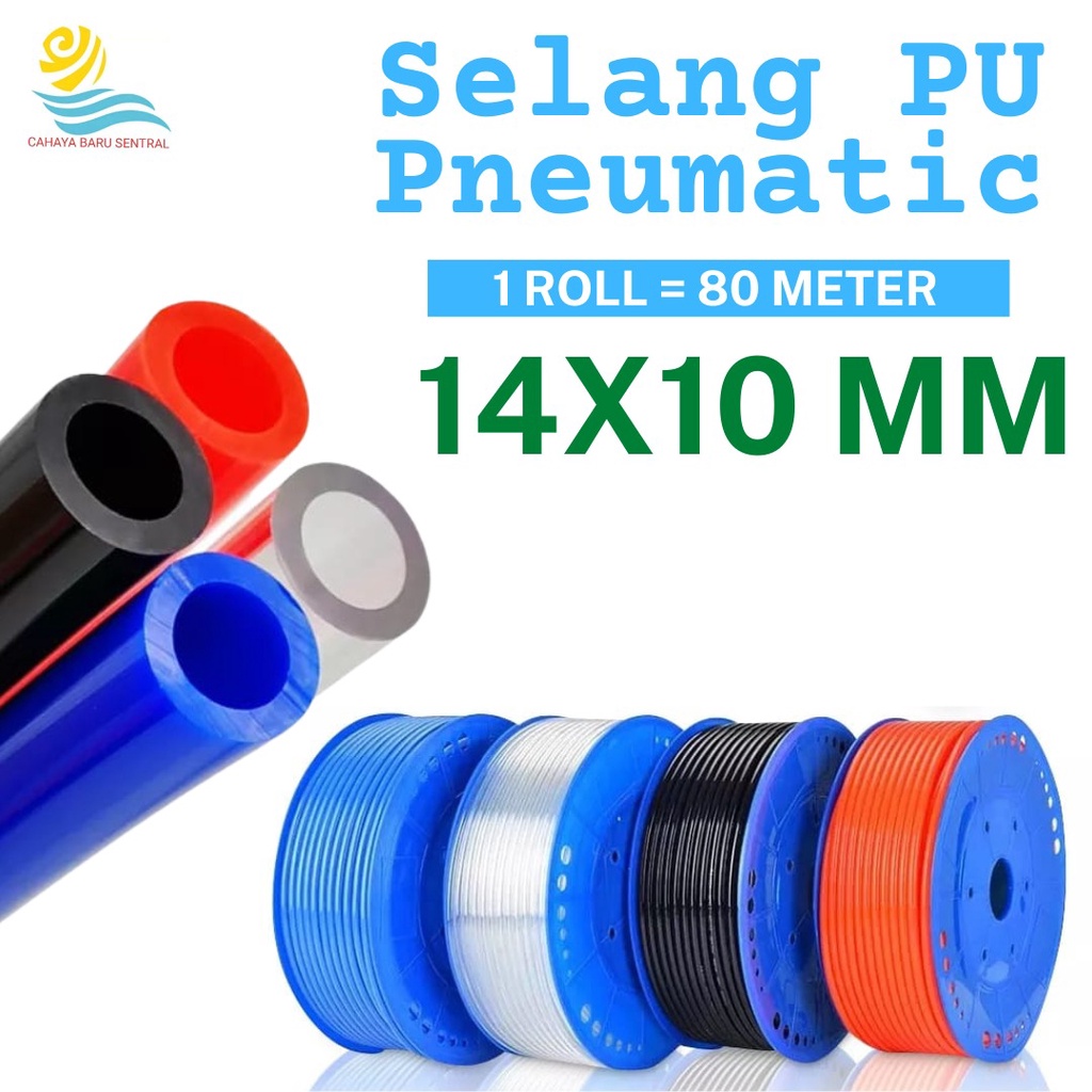 Hose Pu Selang Pu (PollyUrethane) Ukuran OD 14mmx10mm