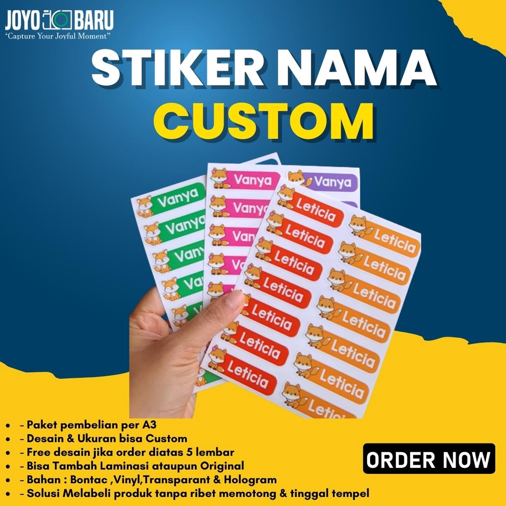 

STIKER NAMA SEKOLAH LABEL SEKOLAH LABEL PULPEN STIKER NAMA CUSTOM FREE DESAIN FREE CUTTING A3+