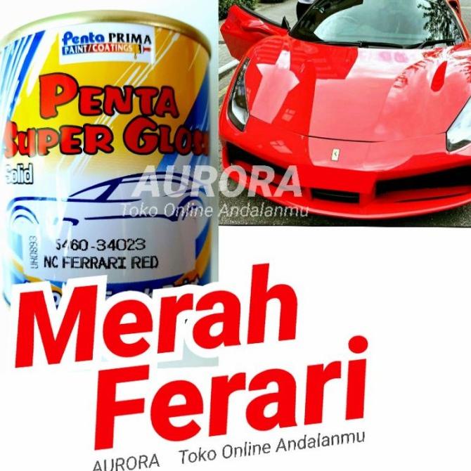 <<<<<] Cat penta Super Gloss Ferari Red Merah Ferari Solid