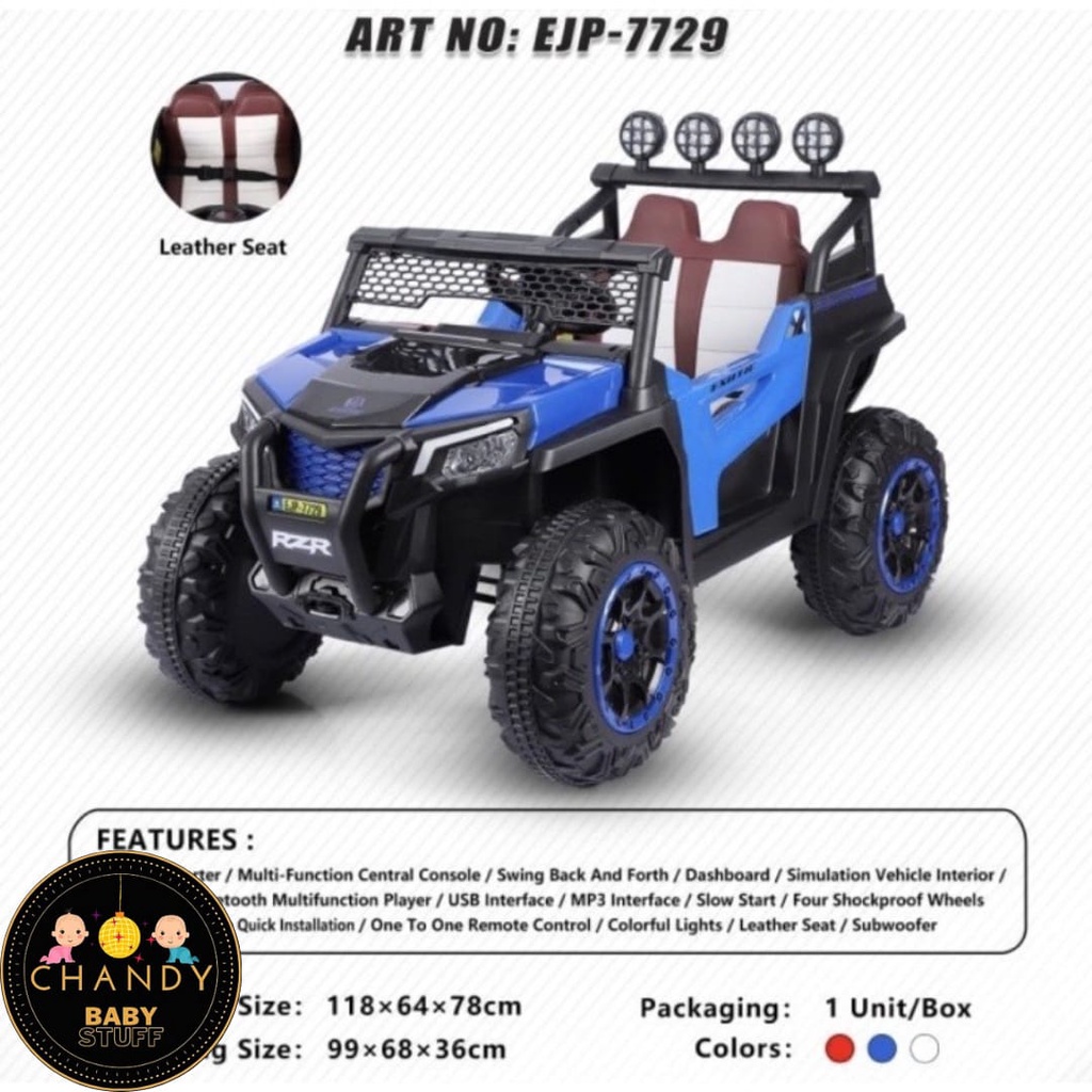 MAINAN ANAK MOBIL JEEP AKI EXOTIC EJP 7729 RECHARGEABLE CAR REMOTE CONTROL BISA AYUN