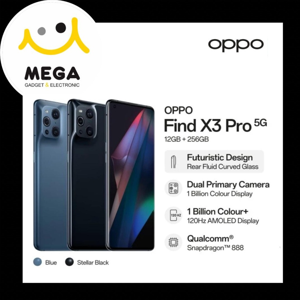 Oppo Find X3 Pro 5G 12GB + 256GB Garansi Resmi Oppo Indonesia