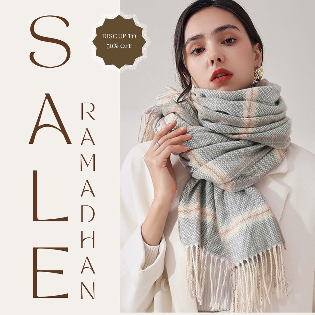 Syal Winter Korea Musim Dingin Autumn Spring Scarf Cashmere Unisex SC02