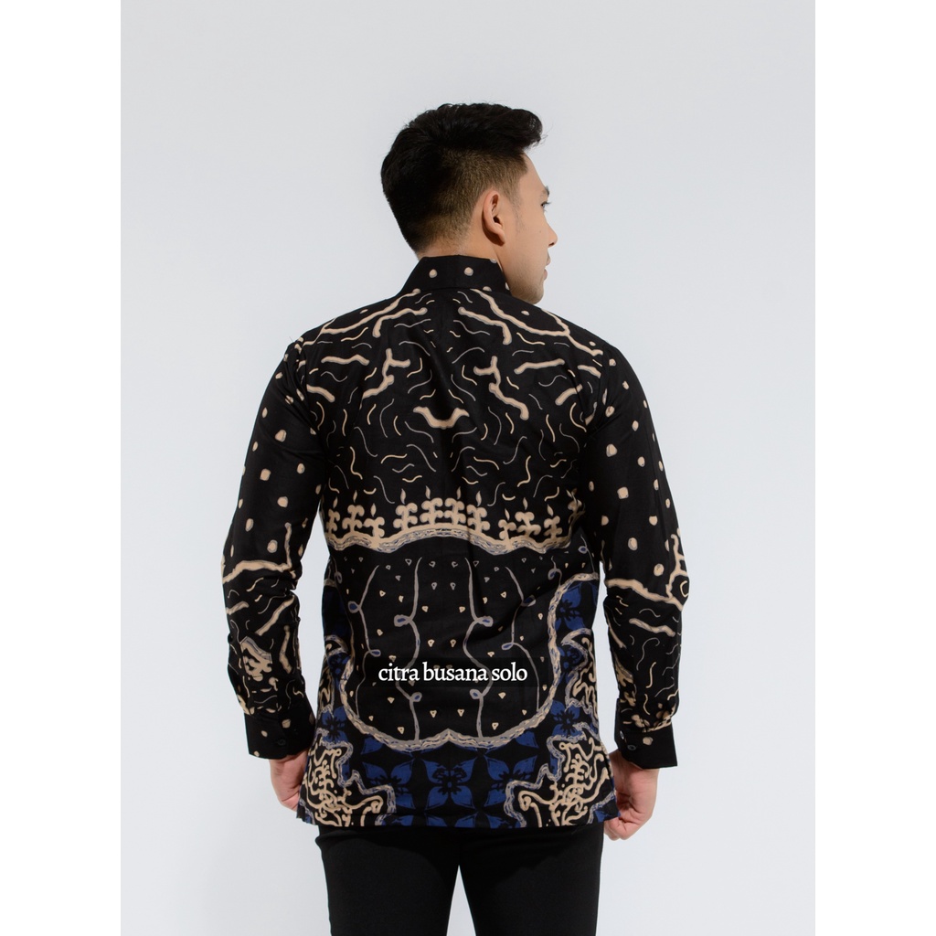 DWIRAMA Kemeja Batik Pria Full Furing Bahan Katun Sragenan