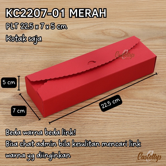 

10 pcs KC2207-01 MERAH Kotak Dus Box KC2207-01 Kraft Kue Kering Cookies Nastar Hampers Hadiah
