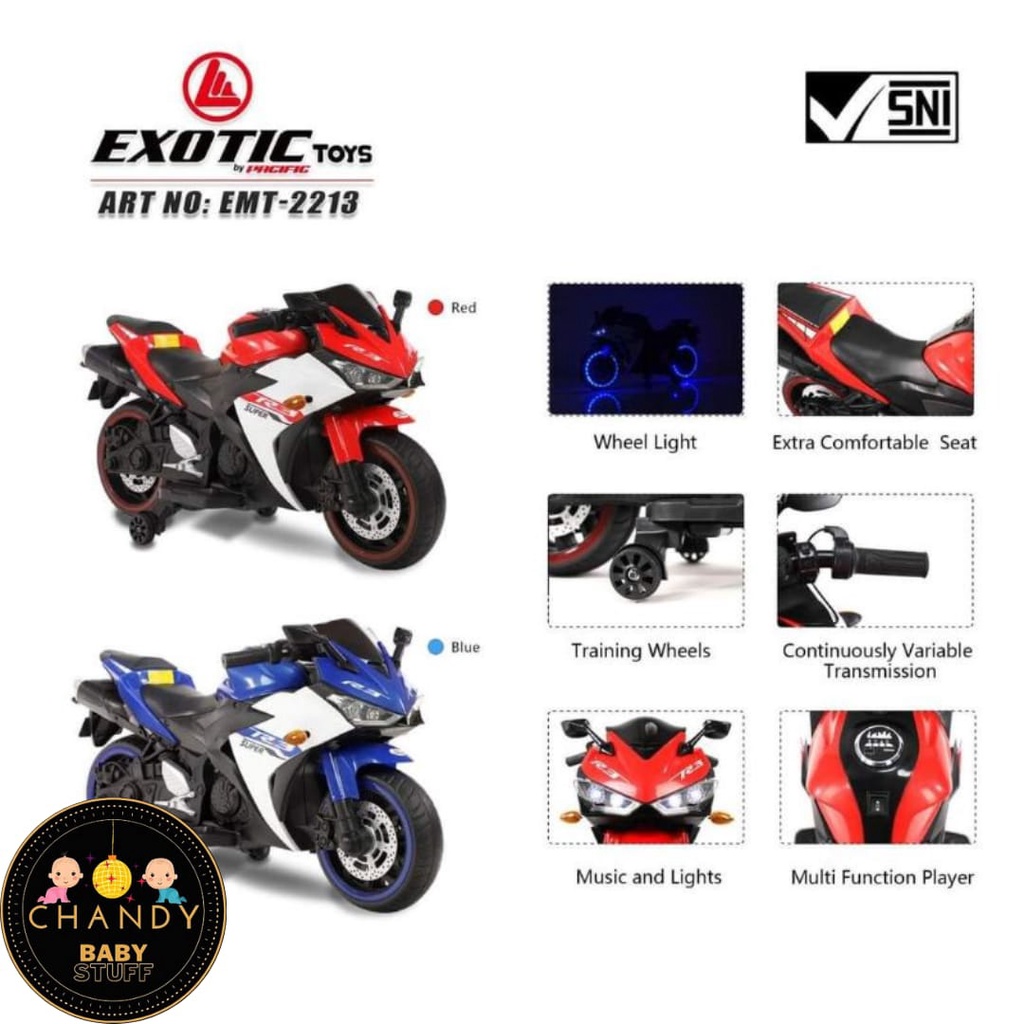 MAINAN KENDARAAN MOTOR AKI ANAK YAMAHA R3 EMT 2213