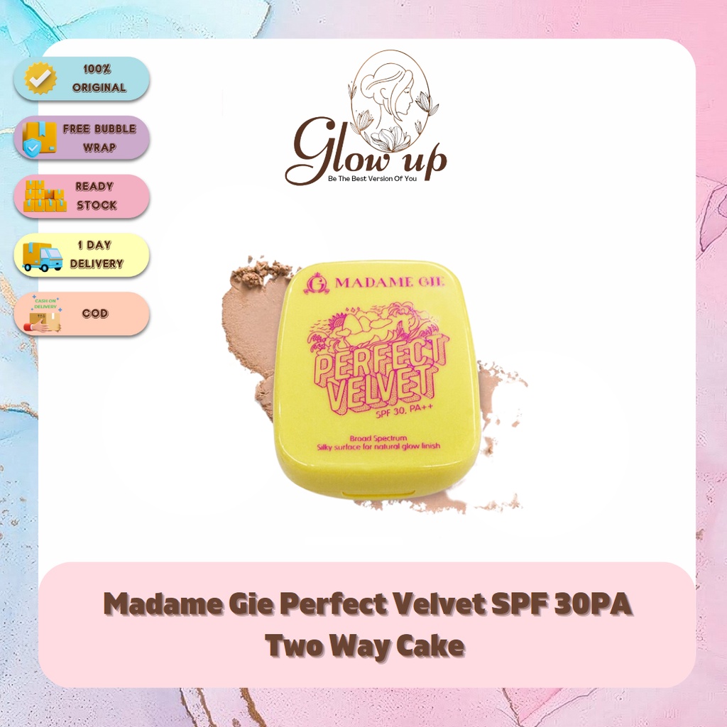 ✨GLOWUP✨ Madame Gie Perfect Velvet SPF 30 Two Way Cake | Bedak Padat | Bedak Padat |