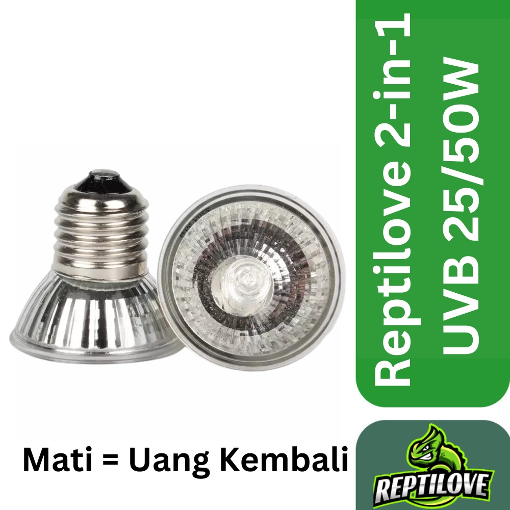 [COD] Reptilove UVA & UVB 2-in-1 | 25 & 50 Watt | Lampu Kura Sulcata Iguana Aldabra Reptil Lampu Rep