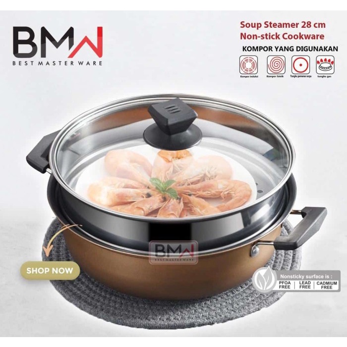 Panci Steamer Kukus Low Watt Termurah Terbaik Multifungsi Mini K0T6 Tertutup Estetik Serbaguna Tutup