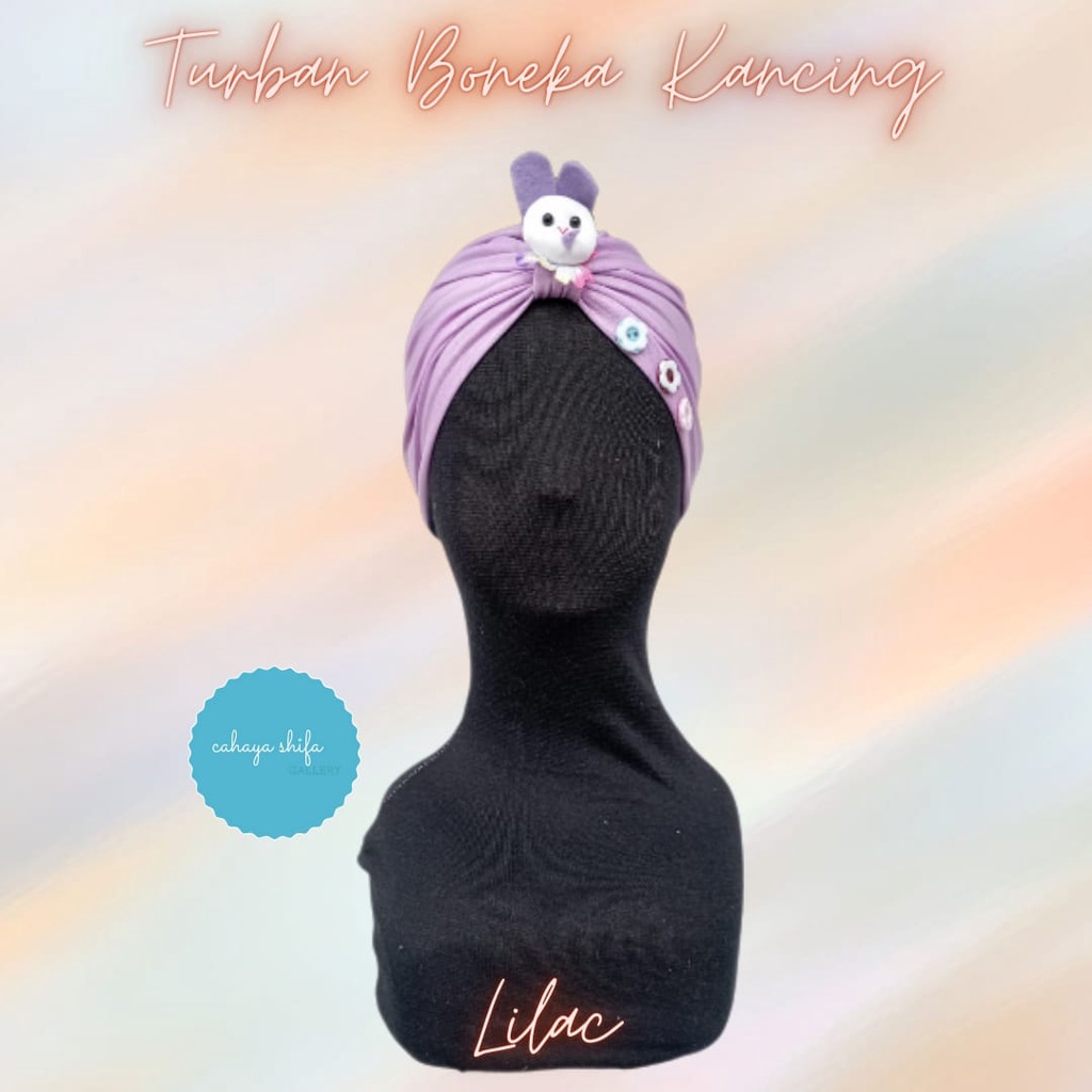 Turban boneka kancing bahan jersey usia 0-3 tahun  packing plastik perpcs