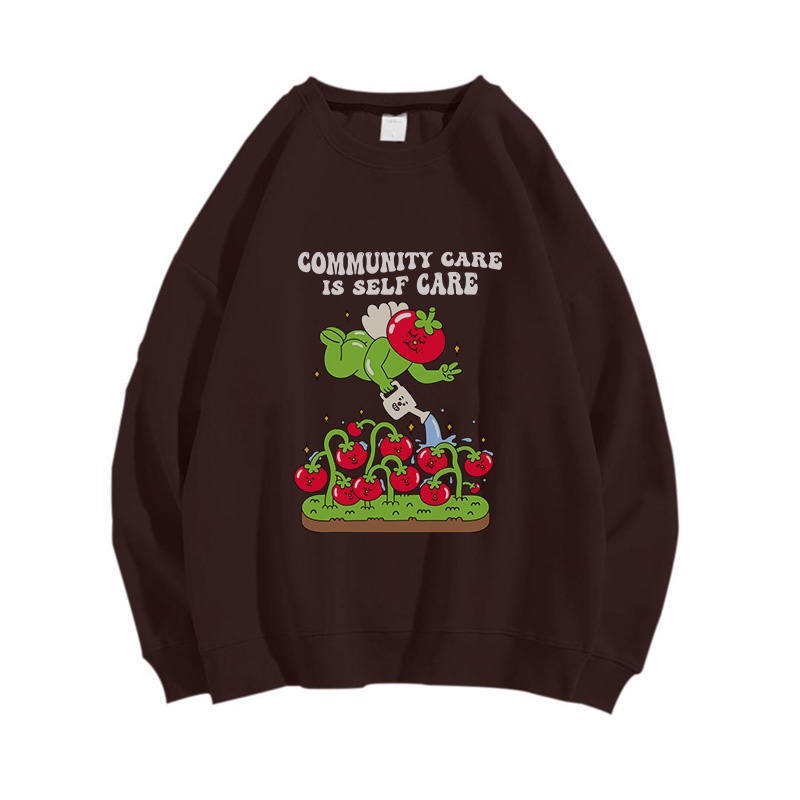 COMMUNITY CARE IS SELF CARE SWEATER CREWNECK PRIA WANITA Size M-XXL