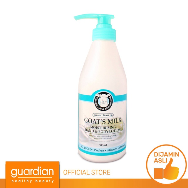 GUARDIAN GOAT'S MILK MOISTURISING HAND & BODY LOTION 500ML