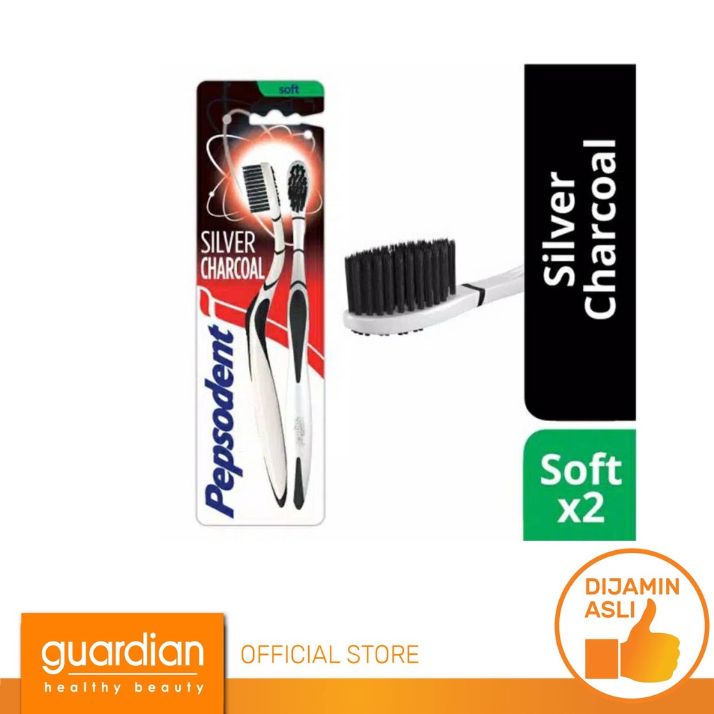 PEPSODENT Tooth Brush Silver Charcoal Soft 2S