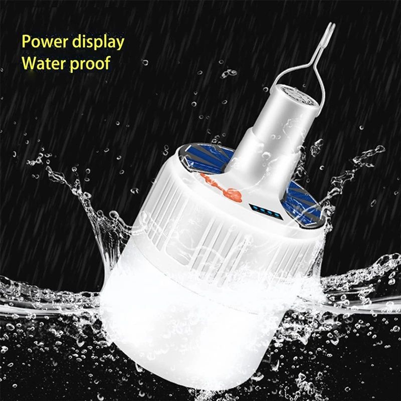 Lampu LED Emergency 50W Solar Panel Portable Waterproof Universal HM030 - XOBOX