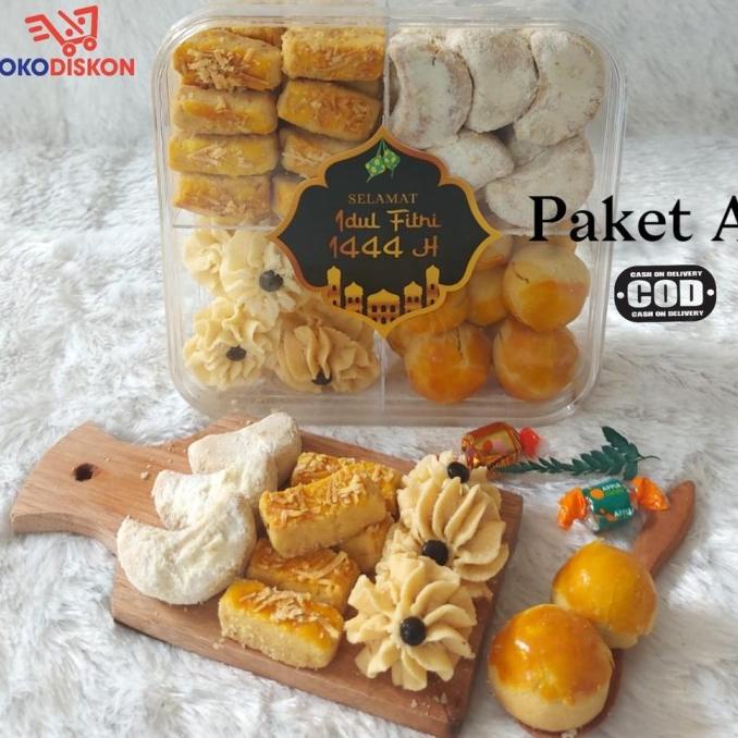 

KUE KERING PROMO PAKET A KUE KERING LEBARAN PAKET ISI 4 NASTAR KASTANGEL PUTRI EL09I09A82L