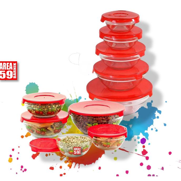 Buruan serbu] Glassware Set 5in1/Glass Bowl Set/Mangkok Kaca