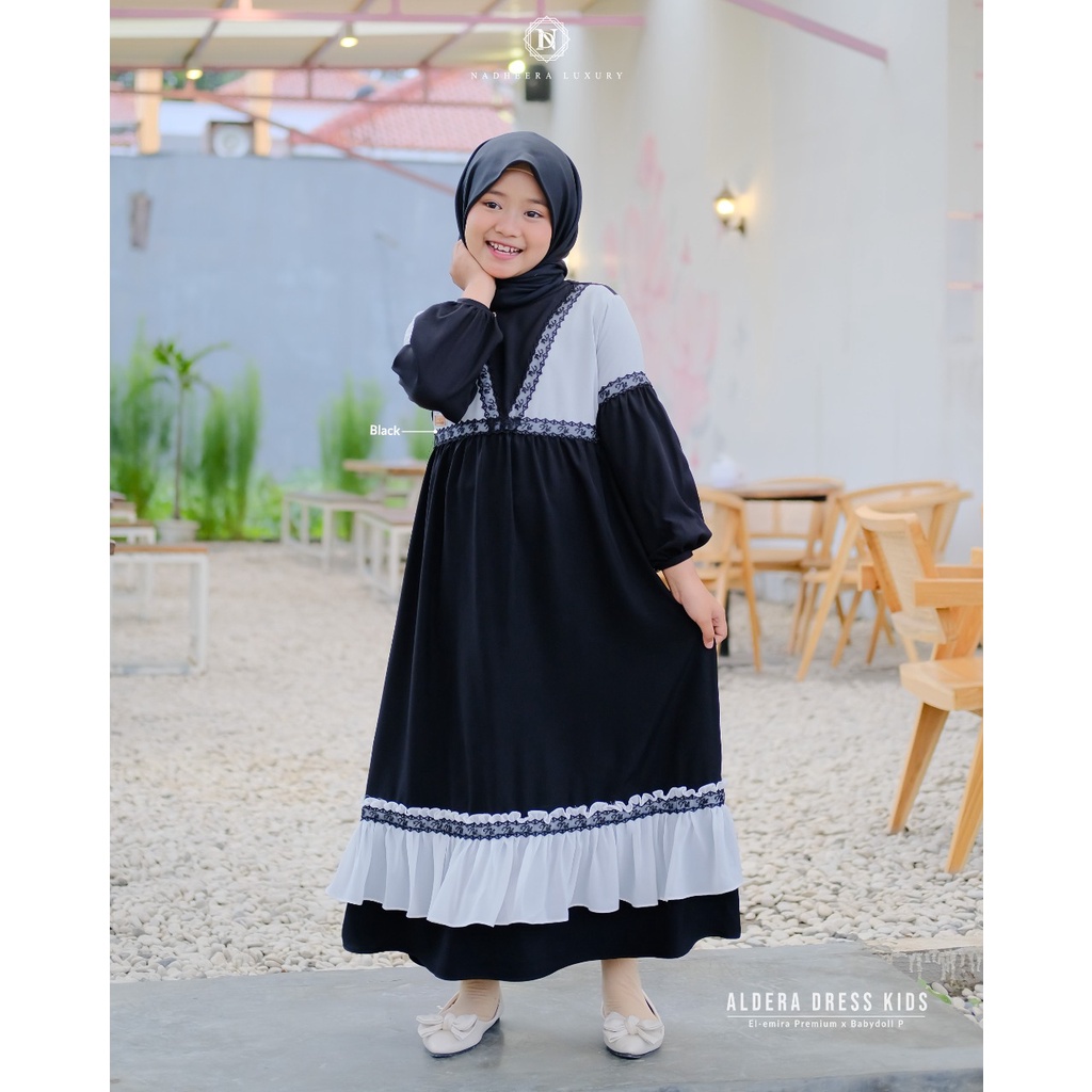 Gamis Anak Aldera Dress Kids by Nadheera Luxury
