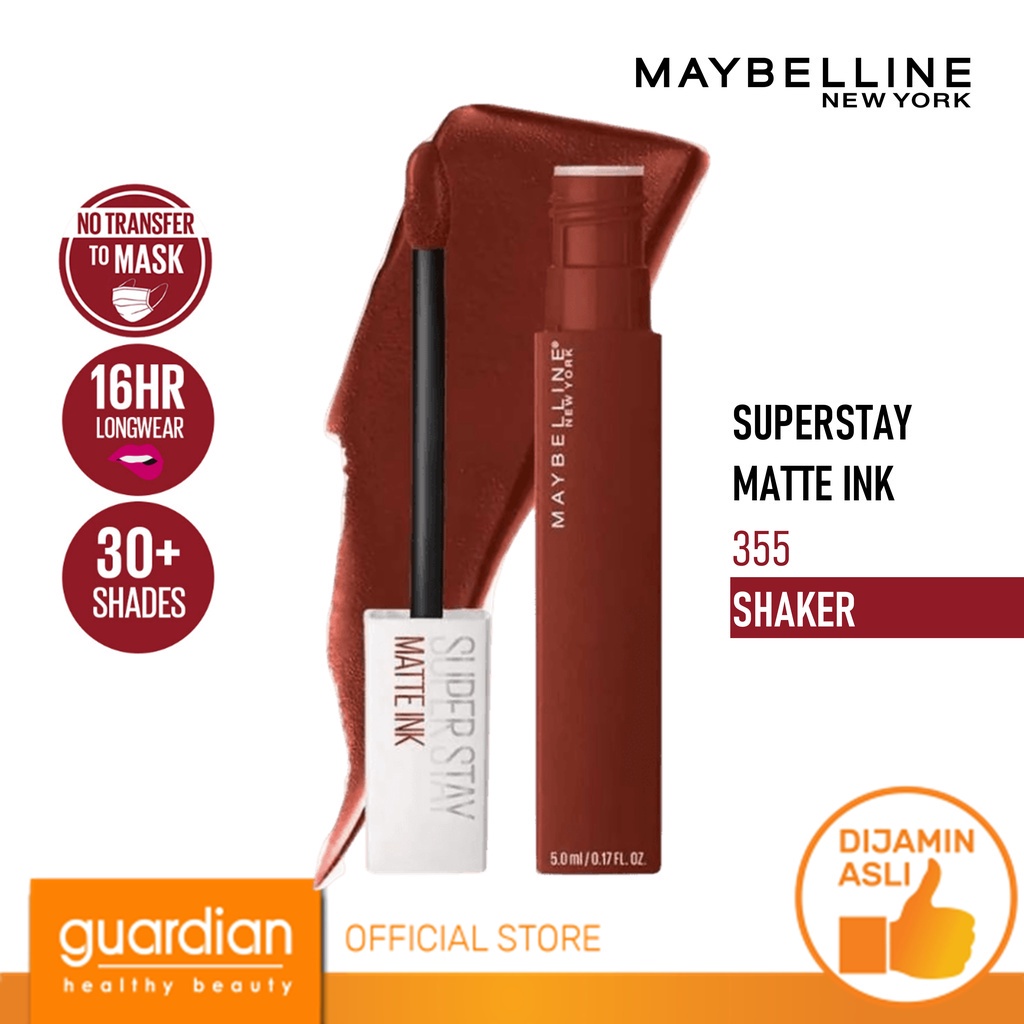 Maybelline Superstay Matte Ink - 355 Shaker / Liquid Lipstick Waterproof Transferproof