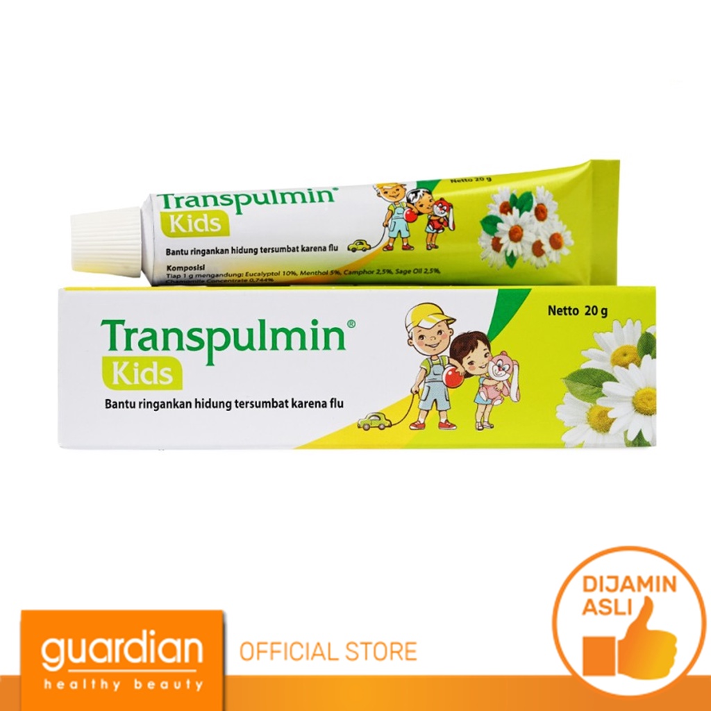 Transpulmin Kids Balsam 20gr - Bantu Ringankan Hidung Tersumbat karena Flu pada Anak