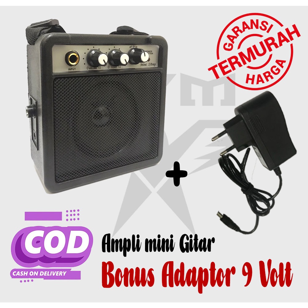 Ampli mini distorsi Bonus Adaptor gitar 9 volt