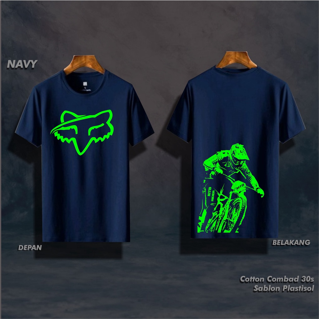 Kaos FOX/ Kaos S-FOX/ Navy/ p14/ T-Shirt FOX/ Kaos FOX Racing/ Kaos Racing/ Kaos MTB/ Kaos Goweser/ 