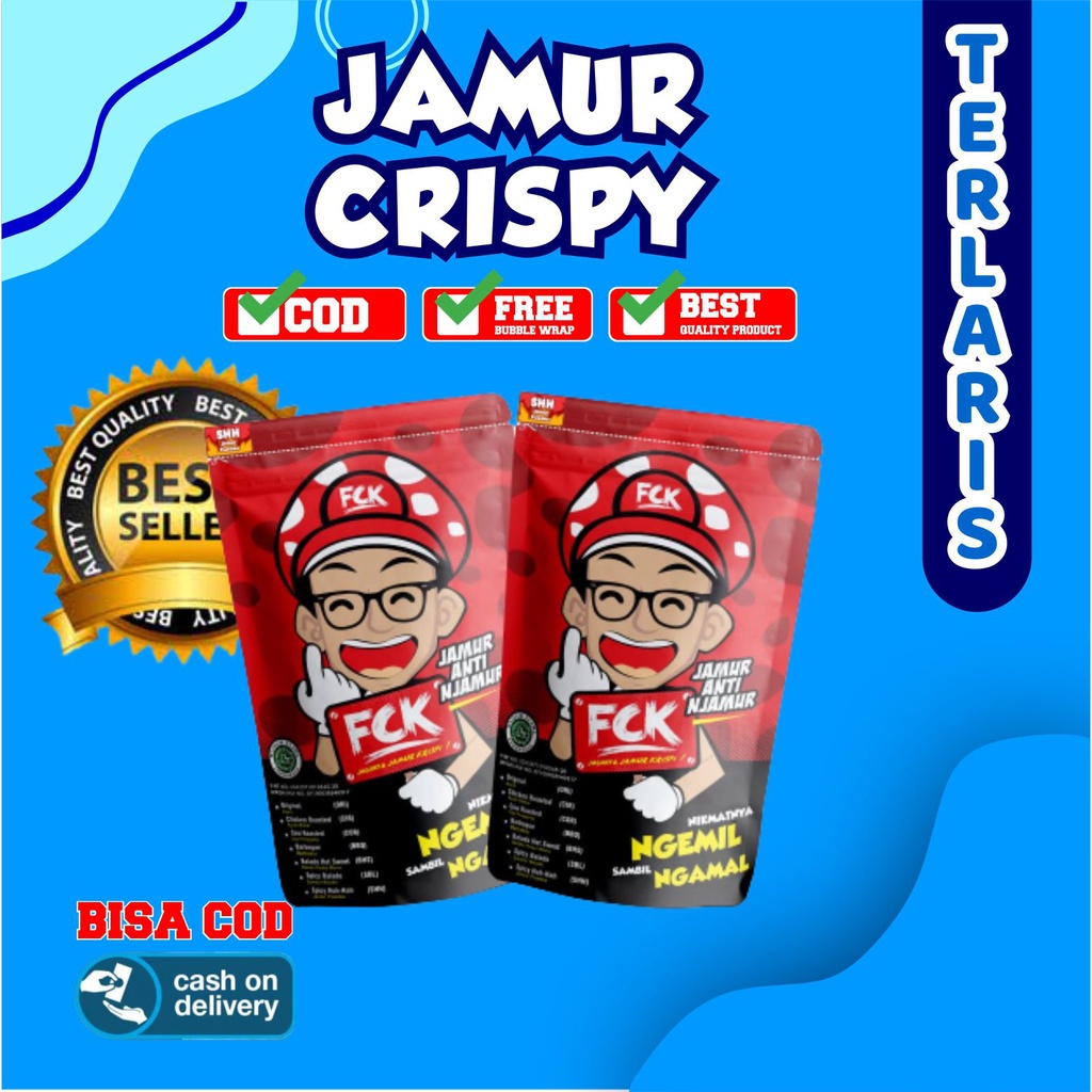 JAMUR CRISPI FCK / JAGUNG BAKAR / CAMILAN RINGAN / KERIPIK RENYAH / SEBLAK INSTAN TOPING