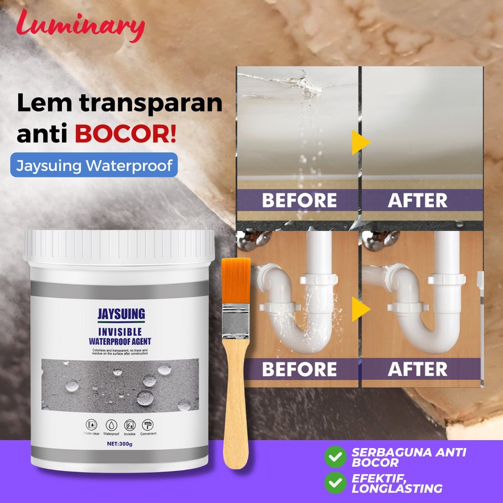 Jaysuing Lem transparan Anti Bocor Keramik Kamar Mandi Kolam Waterproof Glue Sealant Aquaproof Tahan lama