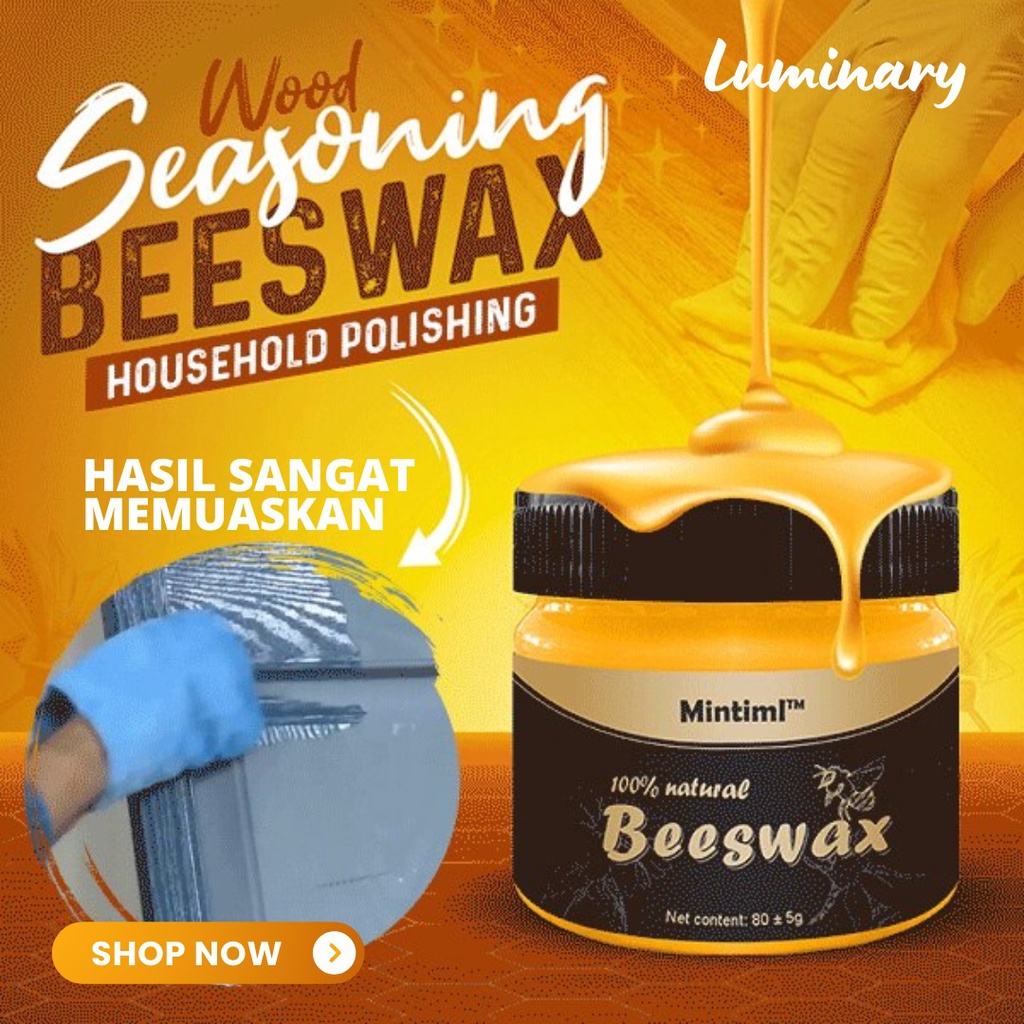 Beewax Wood Seasoning Polish Pengkilap Kayu Furniture Kitchen Set Pelindung Pelapis Kayu Meja Kursi Lemari Lilin Gel Lebah Alami