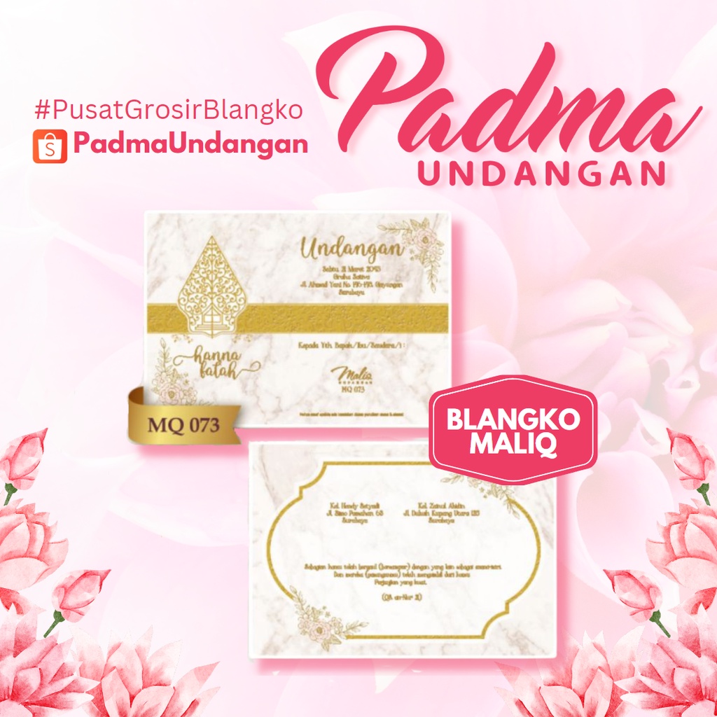 Blangko Undangan Maliq 72 | PadmaUndangan